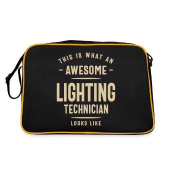 Toller Lichttechniker-Job - Retro Tasche - Schwarz/Gold - Hinten