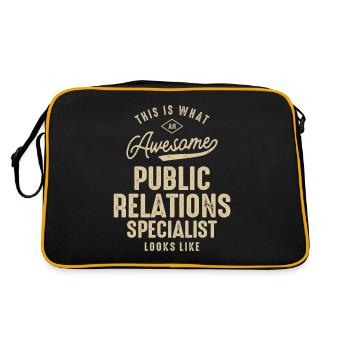 Awesome Public Relations Specialist Job - Retro Bag - black/gold - Back