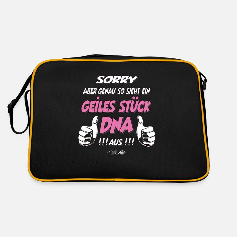 so sieht ein geiles Stück DNA aus Geschenk Retro Tasche