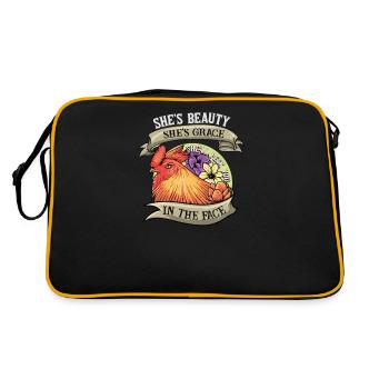 She is beauty, she is grace, she will get into your - Retro Bag - black/gold - Back