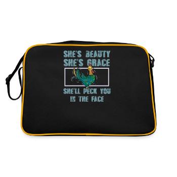 She is beauty, she is grace, she will get into your - Retro Bag - black/gold - Back