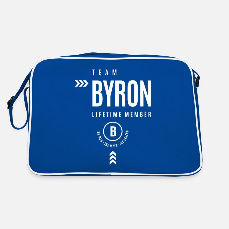 Team Byron Lifetime Member Personalized Name Retro Bag