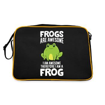 Les grenouilles sont fantastiques, je suis fantastique, - Sac Retro - noir/or - Dos