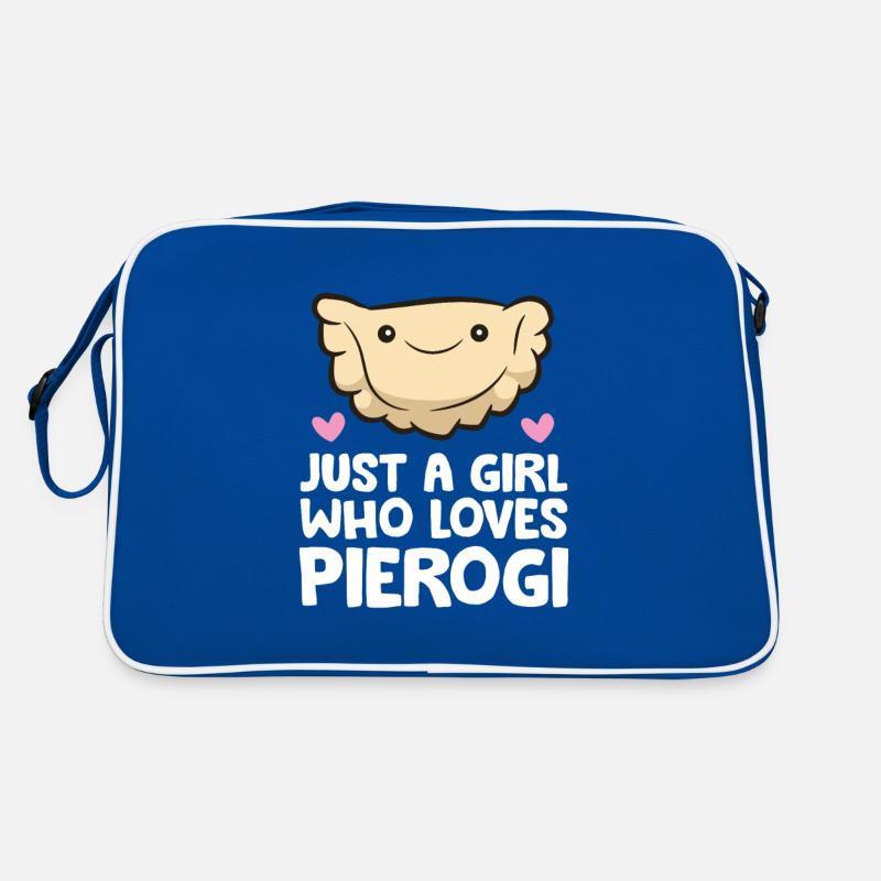 Nur ein Mädchen, das Pierogi liebt Retro Tasche