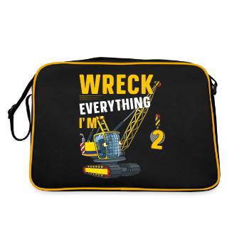 Crane operator construction site Truck Construction Lifestyles - Retro Bag - black/gold - Back