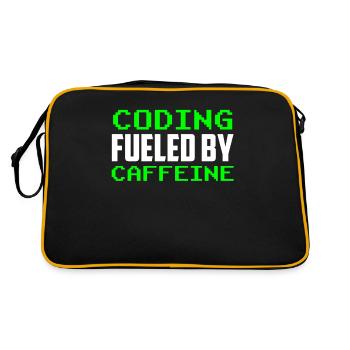 Programming powered by caffeine code - Retro Bag - black/gold - Back