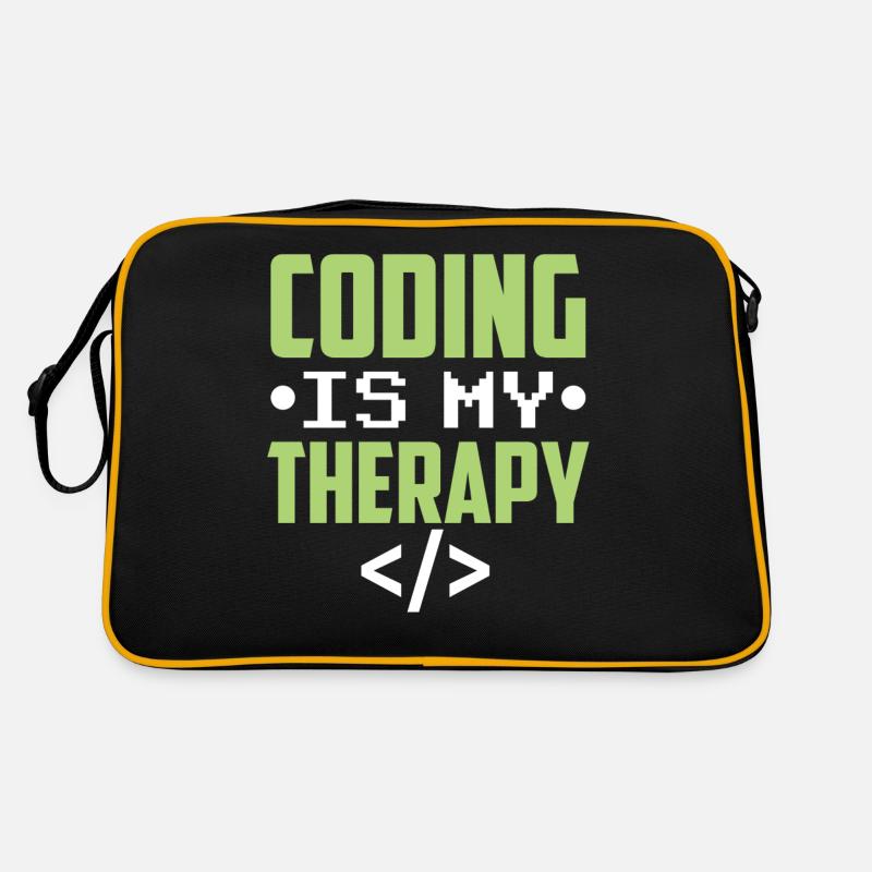 Programmieren Ist Meine Therapie Coder Code Coding Retro Tasche