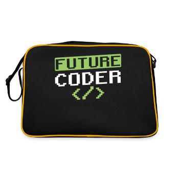 Future Coder Coding Programmer Code - Retro Bag - black/gold - Back