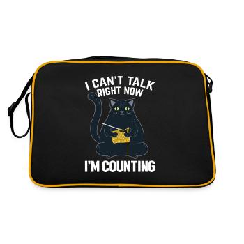 Knitting Yarn Collection Quilter Crochet Lifestyle - Retro Bag - black/gold - Back