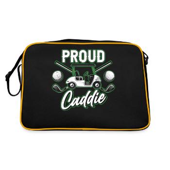 Fier caddie golfeur profession golf golf - Sac Retro - noir/or - Dos