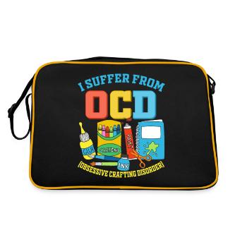 Inspirational Mental OCD Awareness Advocate Lifes - Retro Tasche - Schwarz/Gold - Hinten