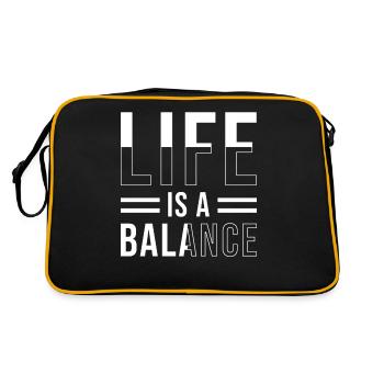 Zen Citation Inspirante Équilibre de Vie - Sac Retro - noir/or - Dos