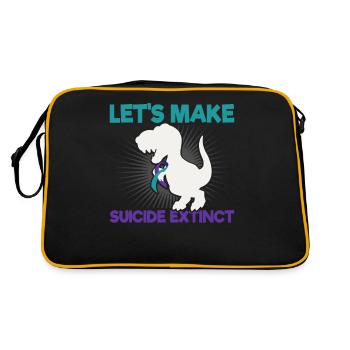 Psychische Selbstfürsorge Zertifizierte Suizidpräv - Retro Tasche - Schwarz/Gold - Hinten