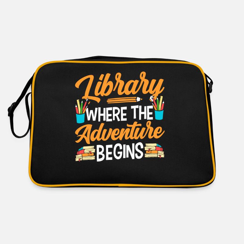 Bibliothèque Là où l’aventure commence Bibliothécaire Sac Retro