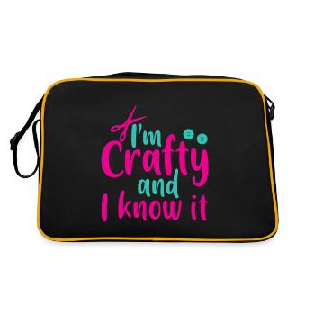 I'm Crafty And I Know It 2 - Retro Bag - black/gold - Back