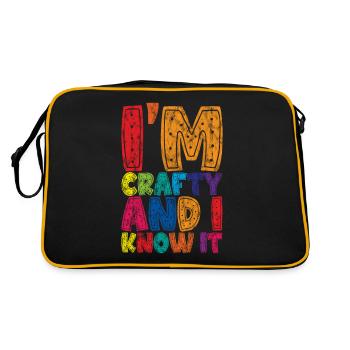I'm Crafty And I Know It 3 - Retro Bag - black/gold - Back