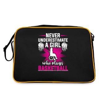 Underestimate a girl's disability - Retro Bag - black/gold - Back