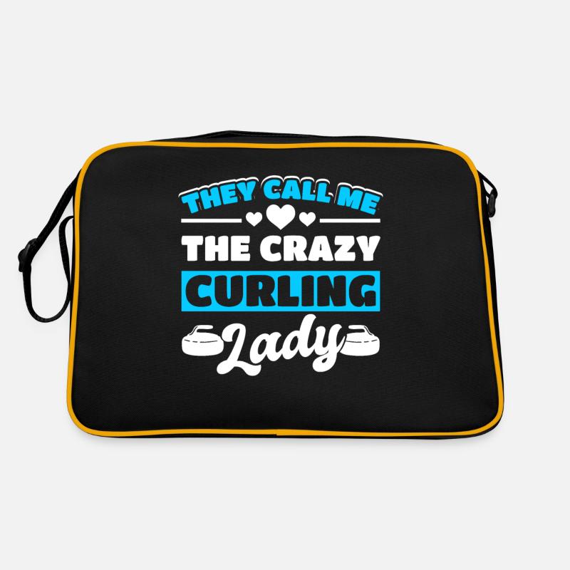 Curling Sport Curler Retro Tasche