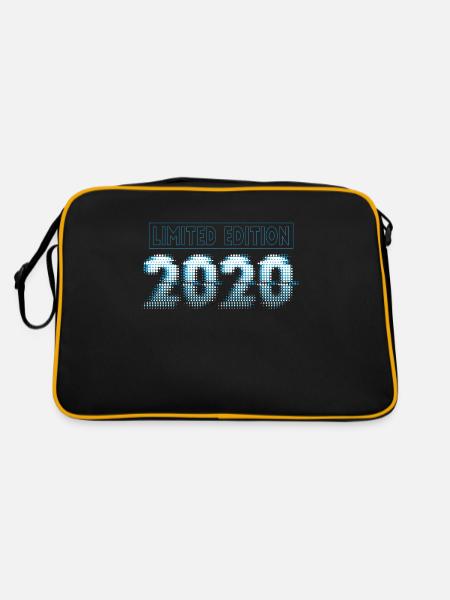 Limited Edition 2020 Graffiti - Retro Tasche - Schwarz/Gold - Hinten