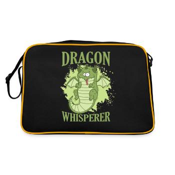 Dragon Whisperer Fantasy Animal Dragon - Retro Bag - black/gold - Back