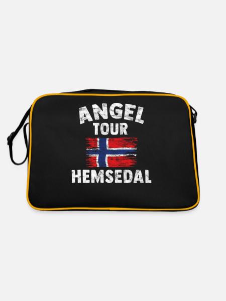 HEMSEDAL - Angel Tour Norvège Personnalisable - Sac Retro - noir/or - Dos