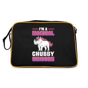 Je suis un rhinocéros rhinocéros licorne potelé magique - Sac Retro - noir/or - Dos