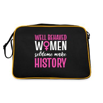 Well Behaved Women Seldom Make History Women's Day - Retro Bag - black/gold - Back