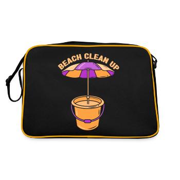 Beach Cleanup Beach Beach Clean Up Beaches - Retro Bag - black/gold - Back