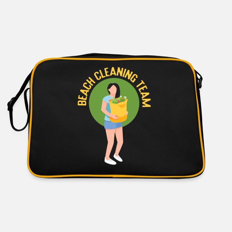 Équipe de nettoyage de plage Nettoyage de plage Sac Retro