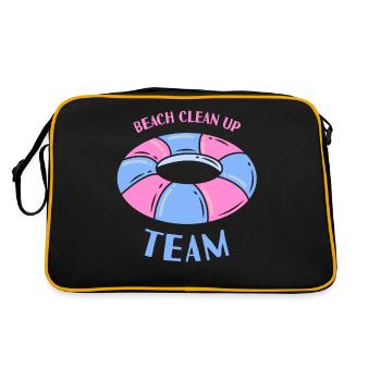 Beach Clean Up Team Beach Beach Cleaning - Retro Bag - black/gold - Back