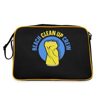 Beach Clean Up Team Beach Beach Cleaning - Retro Bag - black/gold - Back