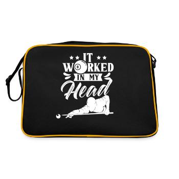 In Meinem Kopf Hat Es Funktioniert Pool Billard - Retro Tasche - Schwarz/Gold - Hinten