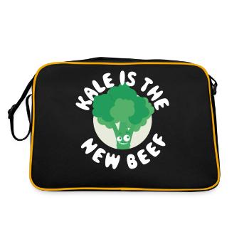 Kale Is The New Beef Vegan Gift - Retro Bag - black/gold - Back