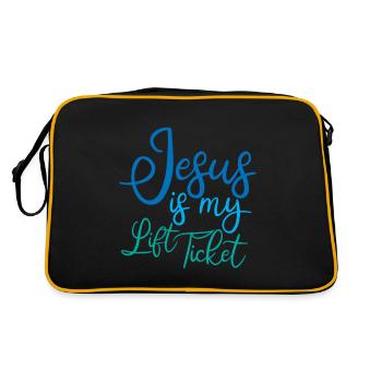 Jésus est mon billet de remontée 2 - Sac Retro - noir/or - Dos