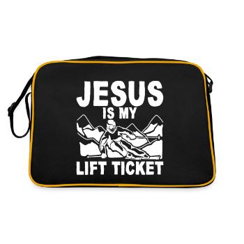 Jésus est mon billet de remontée - Sac Retro - noir/or - Dos