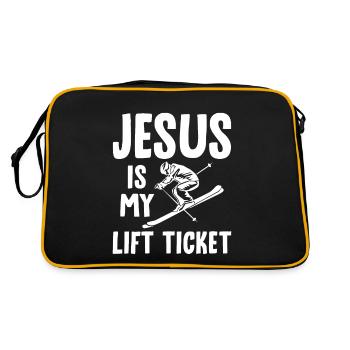Jésus est mon billet de remontée 4 - Sac Retro - noir/or - Dos