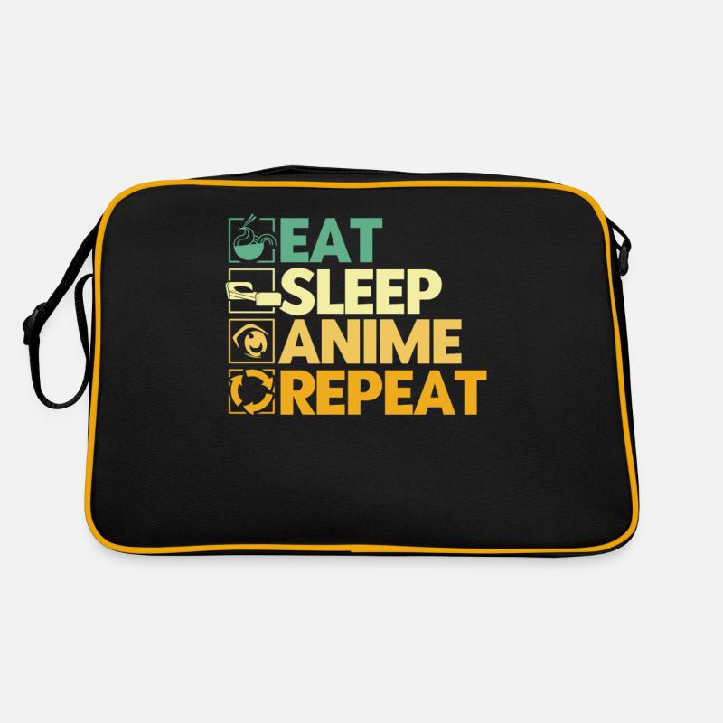 Manger Sommeil Anime Répéter Sac Retro
