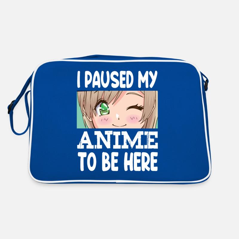 I Paused My Anime To Be Here Retro Bag