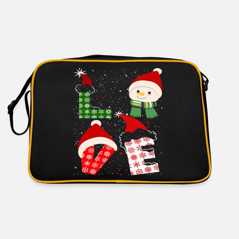 Funny love christmas Retro Tasche