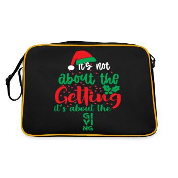 It's Not About The Getting It's About The Giving - Retro Bag - black/gold - Back