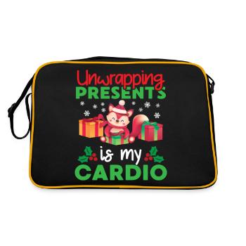 Unwrapping My Cardio Funny Christmas Workout - Retro Bag - black/gold - Back