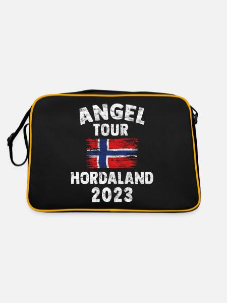 HORDALAND 2023 Angel Tour Norwegen - Retro Tasche - Schwarz/Gold - Hinten