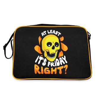 Au moins, c’est finalement sarcastique vendredi - Sac Retro - noir/or - Dos
