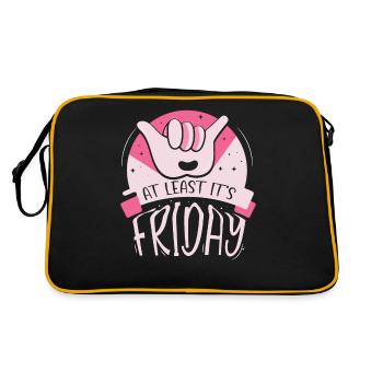Au moins, c’est finalement sarcastique vendredi - Sac Retro - noir/or - Dos
