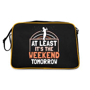 Au moins demain week-end vendredi est enfin - Sac Retro - noir/or - Dos