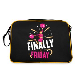 Enfin l’humour sarcastique du week-end du vendredi - Sac Retro - noir/or - Dos