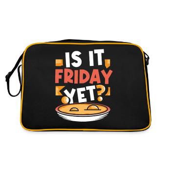 Est-ce déjà vendredi? Week-end enfin vendredi - Sac Retro - noir/or - Dos