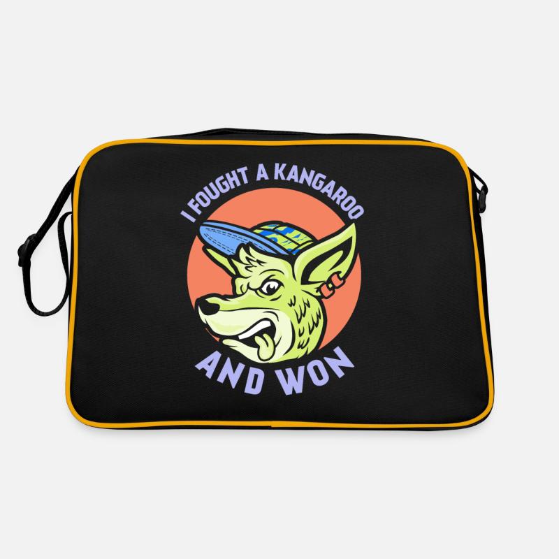 I fought with a kangaroo and won kangaroos Retro Bag