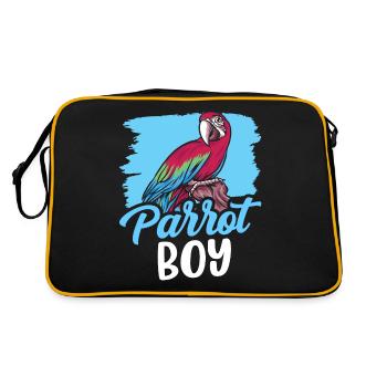 Parrot Cub Parrot Cub Cute Parrot Animal - Retro Bag - black/gold - Back