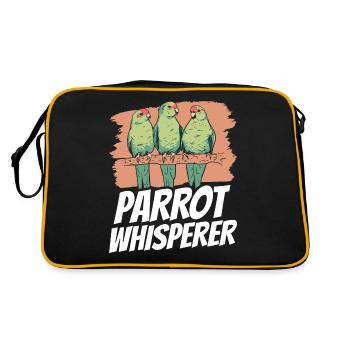 Perroquet Chuchotant Perroquet Chuchoteur Perroquet Doux - Sac Retro - noir/or - Dos